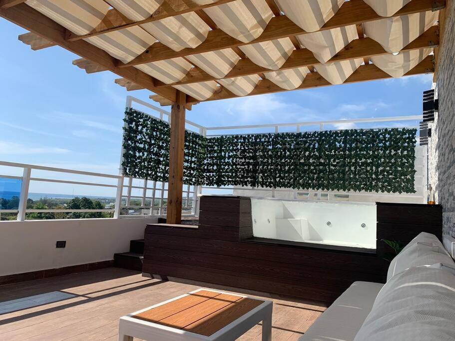Apart. bbq, jacuzzi y vista al mar, 4Hb/AC. Apartamento Barahona Exterior foto