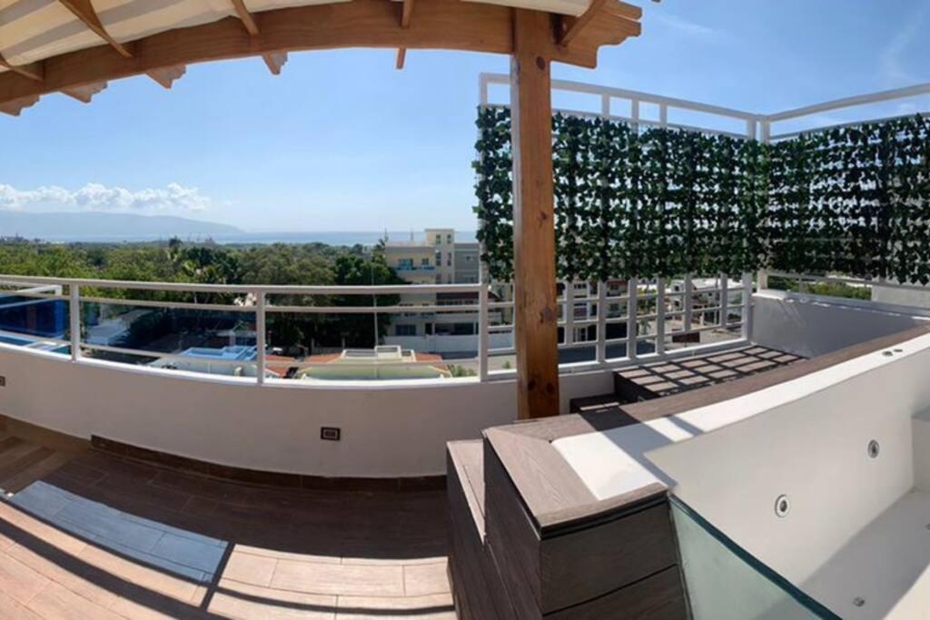 Apart. bbq, jacuzzi y vista al mar, 4Hb/AC. Apartamento Barahona Exterior foto